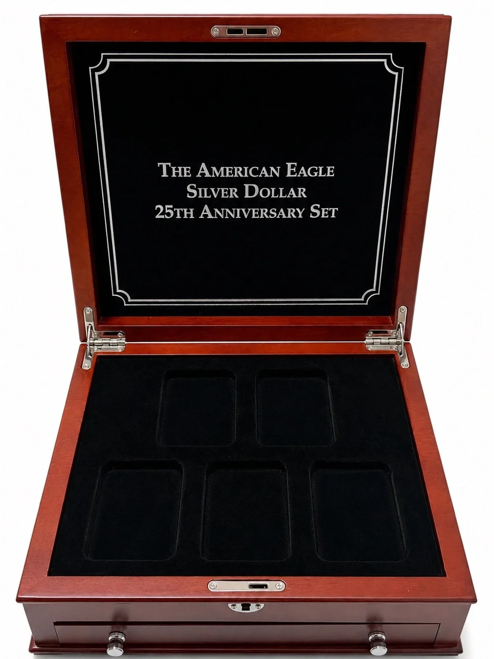 U.S. Mint American Eagle Silver Dollar 25th Anniv Set Box – Empty Display Case